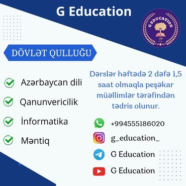 maştağada fəhlə işləri: 🎓 G Education Tədris Mərkəzinin Üstünlükləri: ✅Peşəkar müəllim heyəti