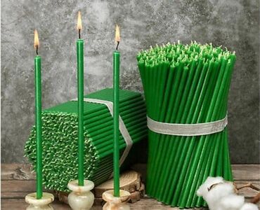 восковые свечи: Свечи восковые зеленые