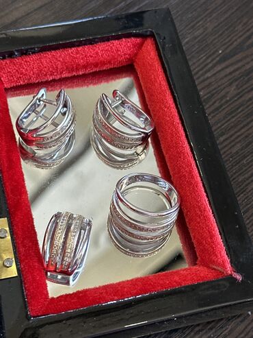 кулон золотой: Серебро итальянское😍🔥 925 проба Серьги с кольцом и кулоном. Серебро