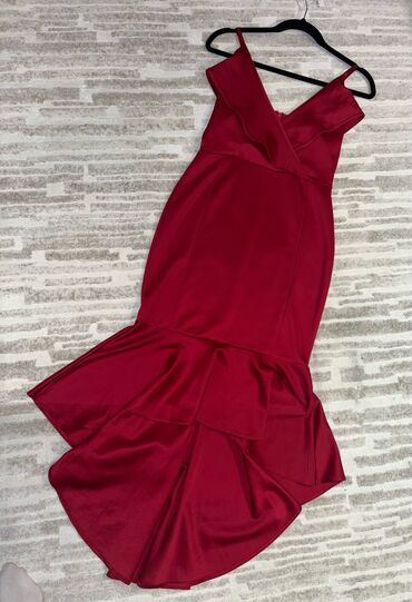 satenske haljine na bretele: M (EU 38), color - Red, Evening, With the straps