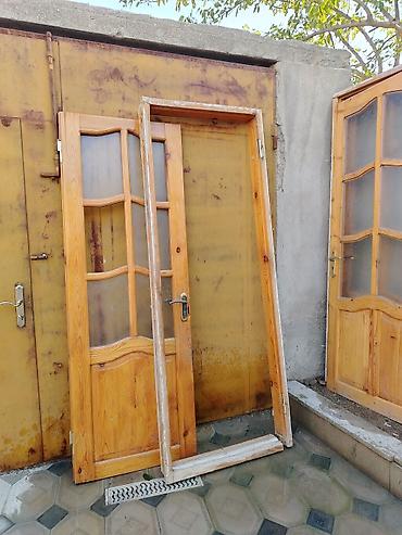 Ev və bağ: Məhsul: Şüşəli taxta qapılar (3 ədəd) Təsvir: - Material: təbii ağac — 4
