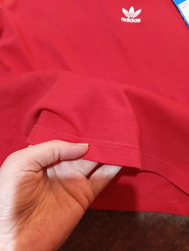 Adidas Crop Top W – ženska majica, model FM3258 - Boja: crvena sa — 8