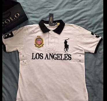 штаны поло: Мужская футболка, M, Polo Ralph Lauren, Новый, цвет - Белый, Самовывоз — 1