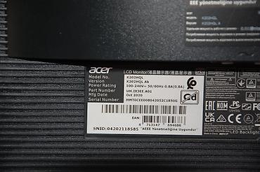 kompüter manitor: Acer K202HQL Ab LCD monitor - Ekran ölçüsü: 19.5" (təxmini 20") - — 3