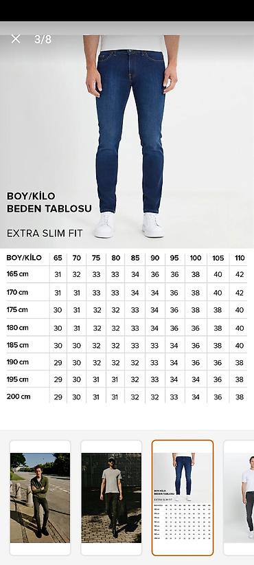 Cinslər: AC&Co / Altınyıldız Classics kişi cins şalvarı. Ölçüsü çox kiçik — 2