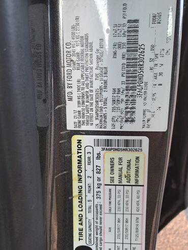 Ford: Ford Fusion: 1.5 l | 2017 il 205000 km Sedan -da lalafo.az — 8 Ford: Ford Fusion: 1.5 l | 2017 il 205000 km Sedan — 8