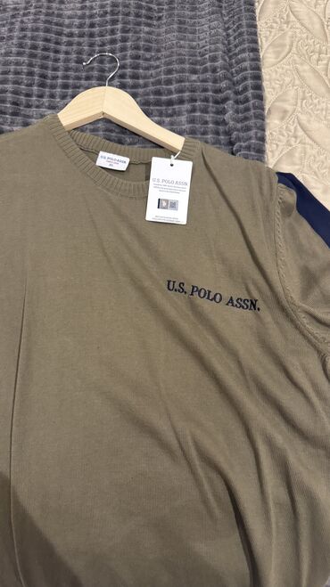 зеленая мужская кофта: Sviter, U.S. Polo Assn, XL (EU 42), rəng - Yaşıl