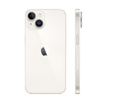 Apple iPhone: IPhone 14, Б/у, 128 ГБ, Белый, Чехол, 84 %