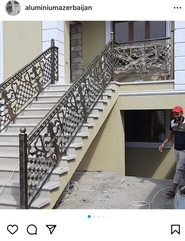 Pilləkən məhəccərləri: Alüminium tökmə məhəccərlər, pilləkən qıraqları. Paslanmır çürümür — 6