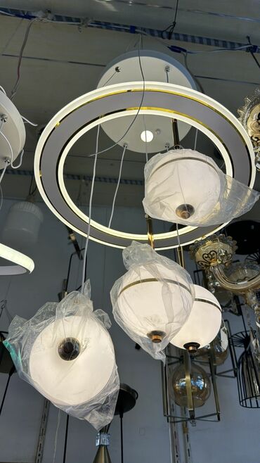беспроводные светильники на кухню: Led люстра, 3 лампы, Стекло