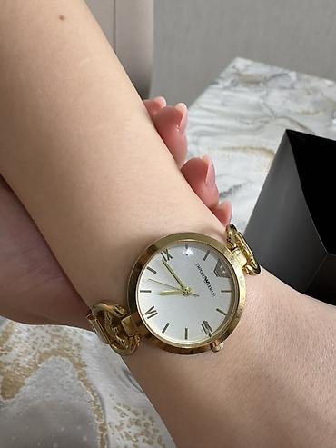 qolbaqlar instagram: İşlənmiş, Qol saatı, Emporio Armani, rəng - Qızılı — 7
