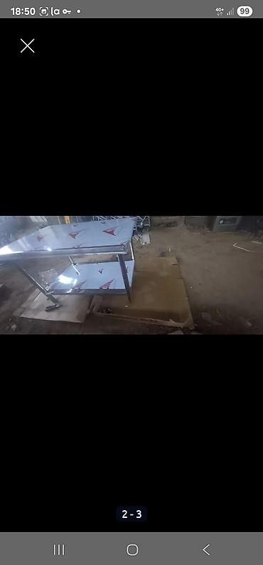 Производственный стол из нержавеющей стали с полкой - Материал at lalafo.kg Производственный стол из нержавеющей стали с полкой - Материал