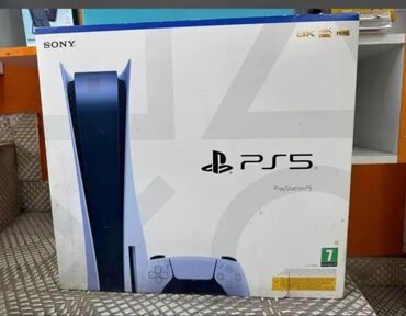 ucuz playstation 5: Sony PlayStation 5 oyun konsolu - Rəsmi PS5 qutusu: konsol şəkli və