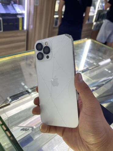 Apple iPhone: IPhone 12 Pro Max, Б/у, 256 ГБ, White Titanium, Чехол, В рассрочку, 87 %