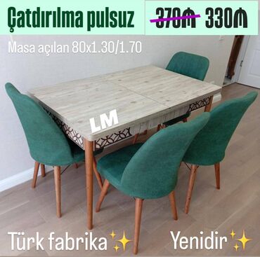 Табуретки: 💥 Masa dəsti 💥 TÜRK FABRİKA İSTEHSALI 🔥 ENDİRİMLƏ: cəmi 330₼ 💃🏻 ✔️