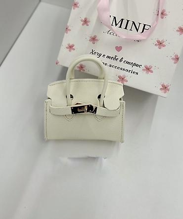 Миниатюрная женская сумка-тоут в стиле Birkin, цвет айвори. - Формат
