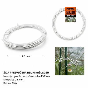 KMT Beli kožna torba gvozdena žica 9364513 Žica od gvožđa presvučena
