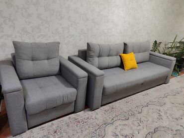 продается диван с креслами: Цвет - Серый