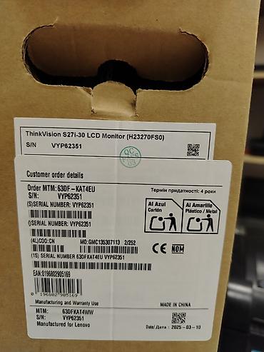 Monitorlar: ASUS VA279QGS və Lenovo ThinkVision S27i-30 monitorları 99 Azn Dən — 4