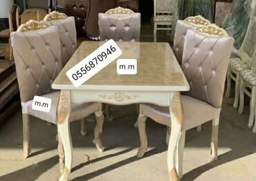 шкаф со столом: Для гостиной, Новый, Раскладной, Прямоугольный стол, 6 стульев, Азербайджан