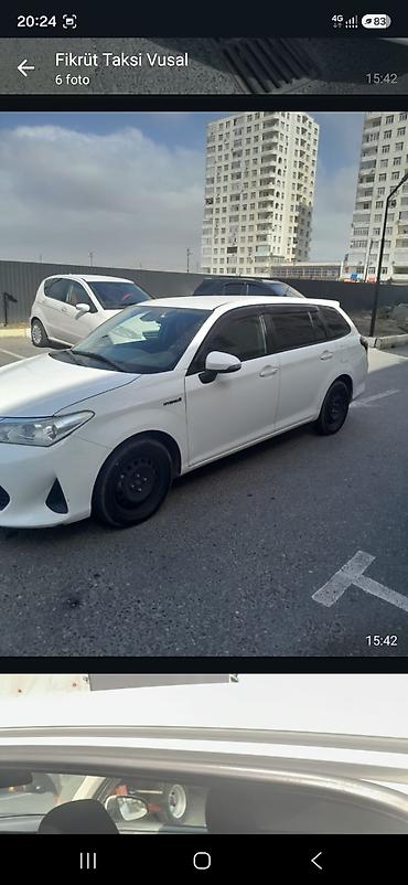 ag 07 sekilleri: Toyota Corolla Fielder Hybrid – universal kuzovlu, ağ rəng. - Yanacaq — 2
