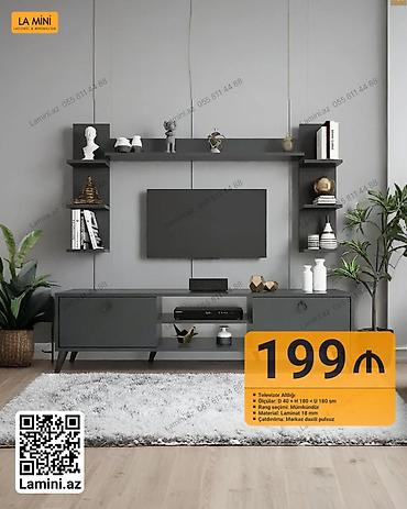 Ev və bağ: Televizor Altlığı – La Mini - Ölçülər: D 40 sm × H 180 sm × U 180 sm — 1
