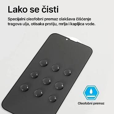 Zaštitne folije i stakla za telefone: Zastitno staklo Privacy Teracell Titan 2.5D za iPhone 15 Plus/16 Plus — 5