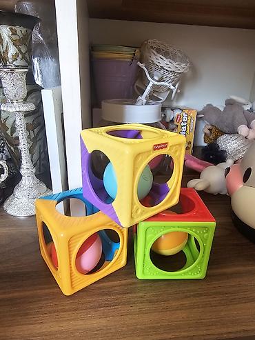 Inkişaf etdirici oyuncaqlar: Fisher-Price rəngli inkişafetdirici kublar dəsti - 3 ədəd plastik — 2