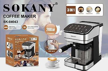 mak: Кофеварка/кофемашина SOKANY SK-04043 - Тип: рожковая, 3-в-1 — — 1