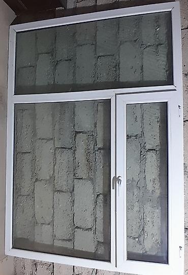 pvc qapi: PVC pəncərə bloku,Təzə kimieni 1.48,uzunu 2.10 - Material: ağ — 1