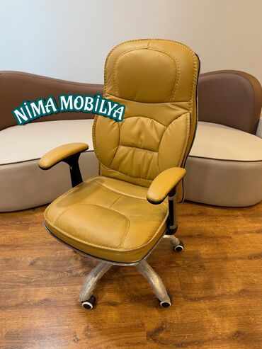 Ofis və oyun kresloları: Yeni, Təkərli, Qolları tənzimlənir, Dəri — 5