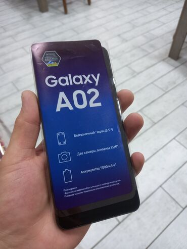 telefon samsung: Samsung A02, 32 GB, rəng - Qara, Face ID