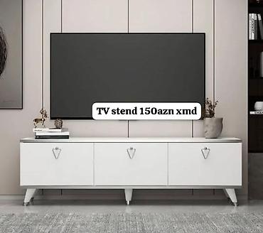karaca azerbaycan endirimler: TV stend – 150 AZN - Minimalist, müasir dizayn: ağ rəng, təmiz — 1