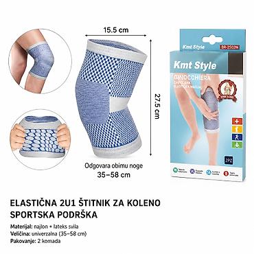 KMT Style (fizioterapija) – žakardovi štitnici za kolena 2u1, sportska