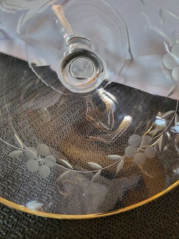 Čaše: Case kristal,rucni rad,gravura za dvoje 0,5 L,univerzalne iz 70ih — 8