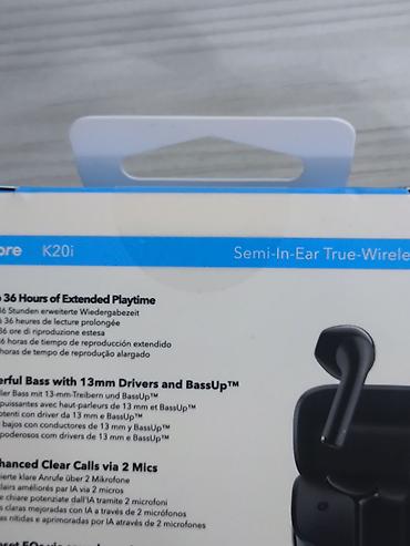 apple simli qulaqlıq: Yeni Simsiz (Bluetooth) Qulaqcıqlar, Anker, rəng - Qara — 3