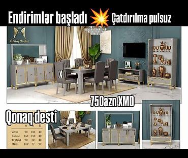 yemek stol: Qonaq dəsti – müasir klassik dizayn Dəst tərkibi və ölçülər: - — 1