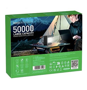 повербанк hoco: Повербанк Hoco с LED-фонарём, 50 000 мА·ч, 22.5 Вт - Емкость: 50 000 — 10