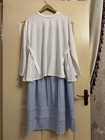 pull and: Юбка кофта размер М-Л кофта состояние отличное, голубая юбка — 2