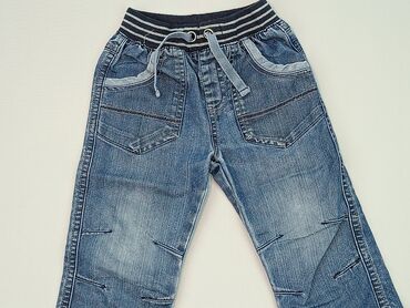 jeansy dla chłopca: Spodnie jeansowe, 12-18 m, stan - Zadowalający