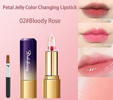 Petal Jelly Color Changing Lipstick – 02# Bloody Rose - Rəng lalafo.az -da Petal Jelly Color Changing Lipstick – 02# Bloody Rose - Rəng