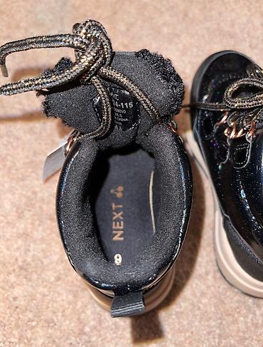 Детская обувь: Next серые и черно розовые ботинки Новые Серые Размеры — 10