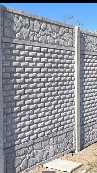 Бетонные еврозаборы: Евро забор Эвро забор высота 1,5 длина2метр Установкасы менен 3200сом — 12