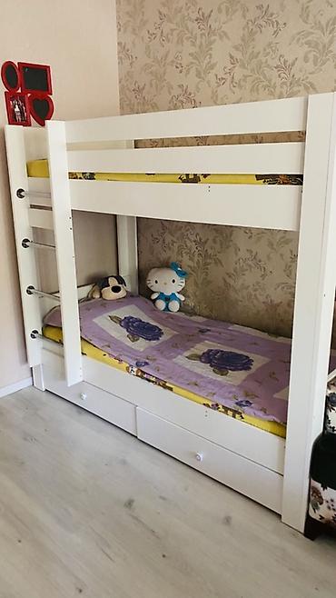 Uşaq iki mərtəbəli çarpayı - Rəng: ağ, modern dizayn - Material lalafo.az -da — 2 Uşaq iki mərtəbəli çarpayı - Rəng: ağ, modern dizayn - Material — 2