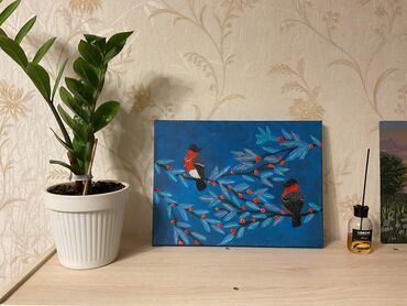 комот с зеркалом: Картина ищет новый дом 🥰 Холст на подрамнике размером 30×40