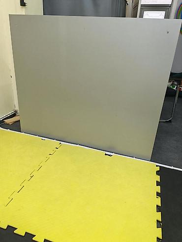resepsn stolu: Ofis resepsiyon/iş masası – boz rəng - Material: laminat/LDSP tipli — 2