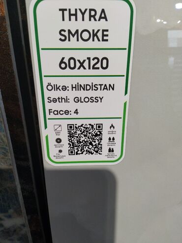 qonaq otagi aboylari 2020: THYRA SMOKE keramika plitəsi - Ölçü: 60x120 sm - Səthi: Glossy