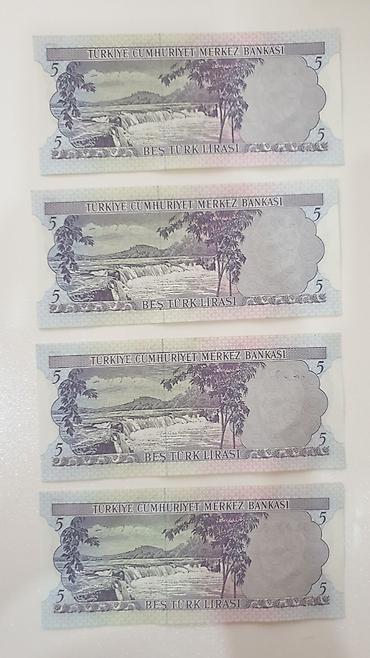 turk samavarı: Məhsul: Türkiyə Cümhuriyyəti 5 Türk Lirası banknotları (köhnə — 2