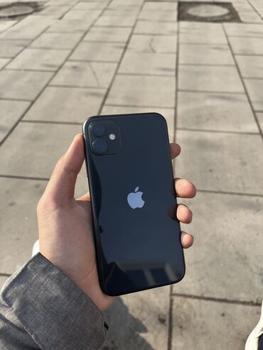 Apple iPhone: IPhone 11, Б/у, 64 ГБ, Space Gray, Защитное стекло, Чехол, 74 %