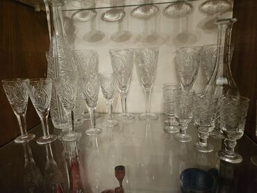 cay servisi: Çay dəsti, rəng - Ağ, Xrustal, Bohemia